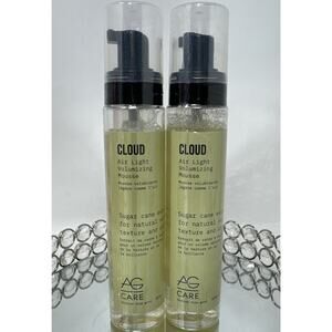 Bundle of 2~AG Care Cloud Air Light Volumizing Mousse Sugar Cane Extract 3.6 oz
